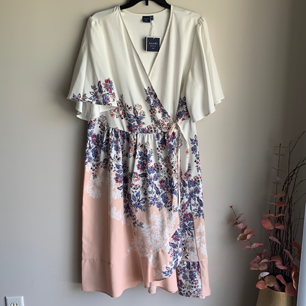 Kaari Blue Curvy Dress - 2X